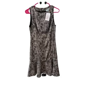 Veronica M Aschenputtel Rüschensaum Ponte Kleid schwarz metallic gold ärmellos Hahn - Bild 1 von 6
