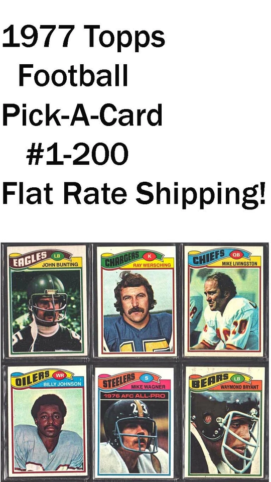 1977 Topps Football - Pick A Card #1-200 Flat Rate Shipping! - Image 1 of 1