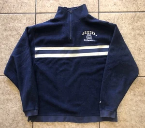 Vintage 90’s NCAA AZ Wildcats Pro Player Quarter Zip Fleece Pullover Sz Medium - Picture 1 of 5