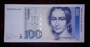 Deutschland ""Bund"" 100 Mark Banknote, 1993 Jahr (guter Zustand) - Bild 1 von 2
