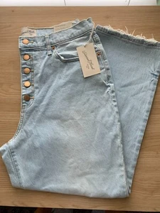 Pantalones de mezclilla para mujer Universal Thread, rectos vintage, 14/32R, lavados ligeros, nuevos con etiquetas - Imagen 1 de 5