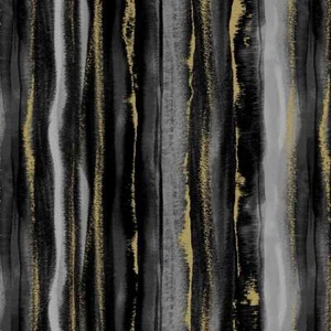 Michael Miller - Prachtpfau - Federstreifen - schwarz, Stoff BTY - Bild 1 von 7