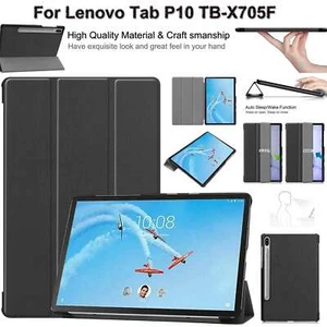Funda Para Lenovo Tab P10 TB-X705F Cuero Golpes Soporte Plegable Funda Smart - Imagen 1 de 4