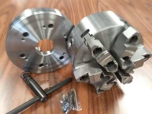 6" 6-JAW SELF-CENTERING CHUCK top&bottom jaws D1-5, D5 semi-finished adapter - Picture 1 of 5