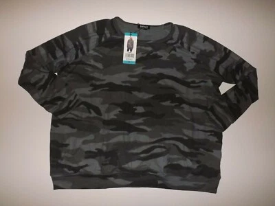 Camisa Suéter David Bitton BUFFALO Mujer Gris Verde Estampado Camuflaje L/S Talla XS NUEVA CON ETIQUETAS Foto 1 de 2