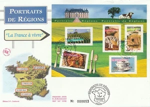 Großformat Briefumschlag 1. Tag 2003 Portrait der Region Frankreich zum Leben 1  - Bild 1 von 2