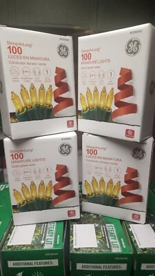 NEW! (4 sets) GE String A Long 100 ct Mini Yellow Lights - FREE SHIP! - Image 1 of 4