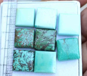 56,30 kt 6 Stck. Natürlicher Tibetischer Türkis Quadratische Form Cabochon Lose Edelsteine Lot - Bild 1 von 4