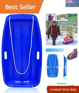 Perfect Holiday Gift - 35” Plastic Snow Sled for Kids & Adults, Up to 300 lbs - Picture 1 of 9