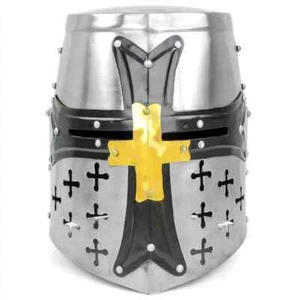Medieval Templar Crusader Knight Armor with Cross | Greek Roman Spartan Helmet - Picture 1 of 8