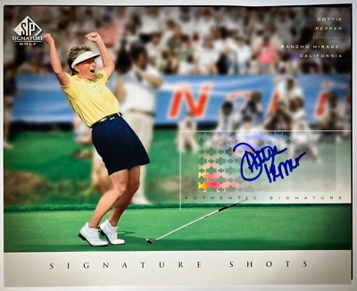 2004 UD SP Golf Signature Shots Dottie Pepper Autograph 8X10 Photo Auto LPGA - Image 1 of 2