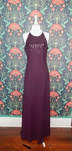 Vintage 90's Y2K Purple Whimsigoth Beaded Sequin Grunge Prom Homecoming Dress - Picture 1 of 6