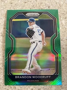 2021 PANINI PRIZM GREEN PARALLEL BRANDON WOODRUFF  No. 18 - Picture 1 of 6