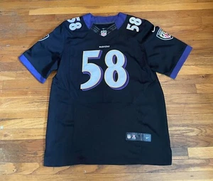 Baltimore Ravens Elvis Dumervil #58 Black Nike NFL Jersey Size 48 - Picture 1 of 4