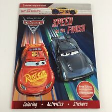 Disney Pixar Cars Coloring Activity Sticker Book Speed To Finish Trading Cards