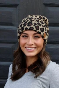 Panache Apparel Leopard Beanie Knit Hat H-143 Brand New w/Tags-CLEARANCE!!! - Picture 1 of 1