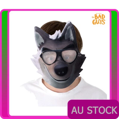 Kids Mr Wolf Mask The Bad Guys Child Boys Halloween Book Week Costume Accessory - image 1 of 2