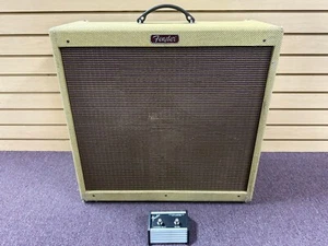 FENDER BLUES DEVILLE REISSUE 4x10" SPEAKERS TUBE GUITAR AMPLIFIER W/PEDAL - Picture 1 of 8