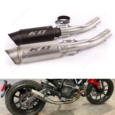 Juego de escape deslizable para Ducati Scrambler Monster 797 tubo medio puntas silenciador 51 mm Foto 1 de 4