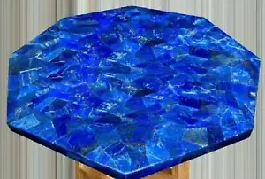 12'' Marble Coffee Center Table Top Inlay Malachite blue lapis antique Mosaic - Picture 1 of 6