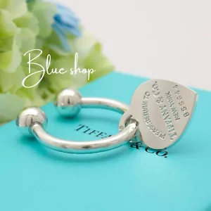 Tiffany & Co. Return to Heart Tag Key Ring Sterling Silver 925 - Picture 1 of 9