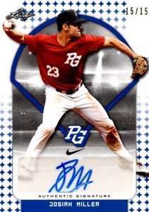 Josiah Miller 2018 Leaf Perfect Game National Showcase Auto Blue #/15 #BA-JM6 - Bild 1 von 2