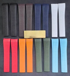 Correa de reloj de goma 22 mm FKM para Patek Philippe Aquanaut 5168 - Imagen 1 de 20