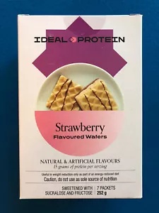 Ideal Protein Strawberry Flavoured Wafers - 7 Packets - EXP 12/31/25 - FREE SHIP - Picture 1 of 4