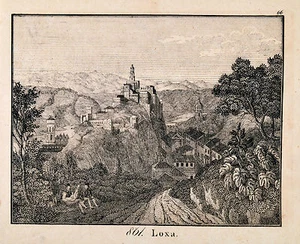 Loja Granada Espana Spain Orig Lithograph 1831 aus Bildergalerie für die Jugend - Picture 1 of 2