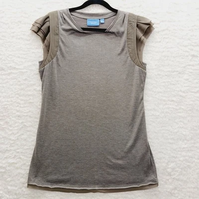 Camiseta Talla M Marrón Oliva Suave Niña Romántica Minimalista Cápsula Armario Boho Foto 1 de 4