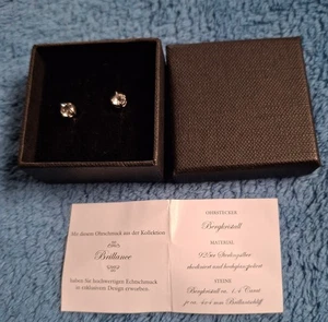 Brillance : 2 Ohrstecker Bergkristall OVP, ca 1,4 Karat mit Zertifikat - Bild 1 von 4