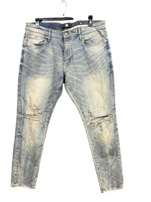 Pantalones de mezclilla rasgados Jordan Craig Jeans para hombre 40x32 azules desgastados calce ajustado Foto 1 de 4