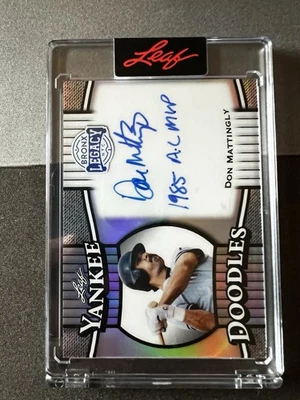 2025 Bronx Legacy DON MATTINGLY Yankees DOODLES On-Card INSCRIPTION AUTO 3/35 - Image 1 of 2