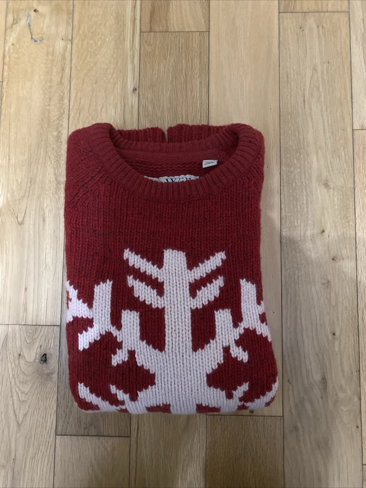 Jack Wills Christmas Jumper Size 6 Dark Red  - Image 1 of 4