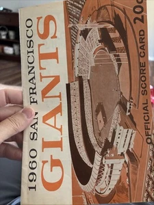 Original San Francisco Giants 1960 scorecard Giants VS Cincinnati Reds unscored - Picture 1 of 5