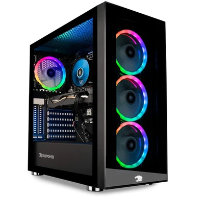 ARGB Gaming Desktop Computer i7 PC 64GB RAM 2TB SSD RX 580 8GB W11P Custom Wifi6 - Image 1 of 4