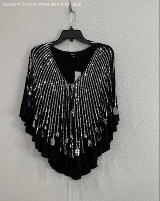 Blusa negra/plateada Sky para mujer talla XS nueva con etiquetas Foto 1 de 4