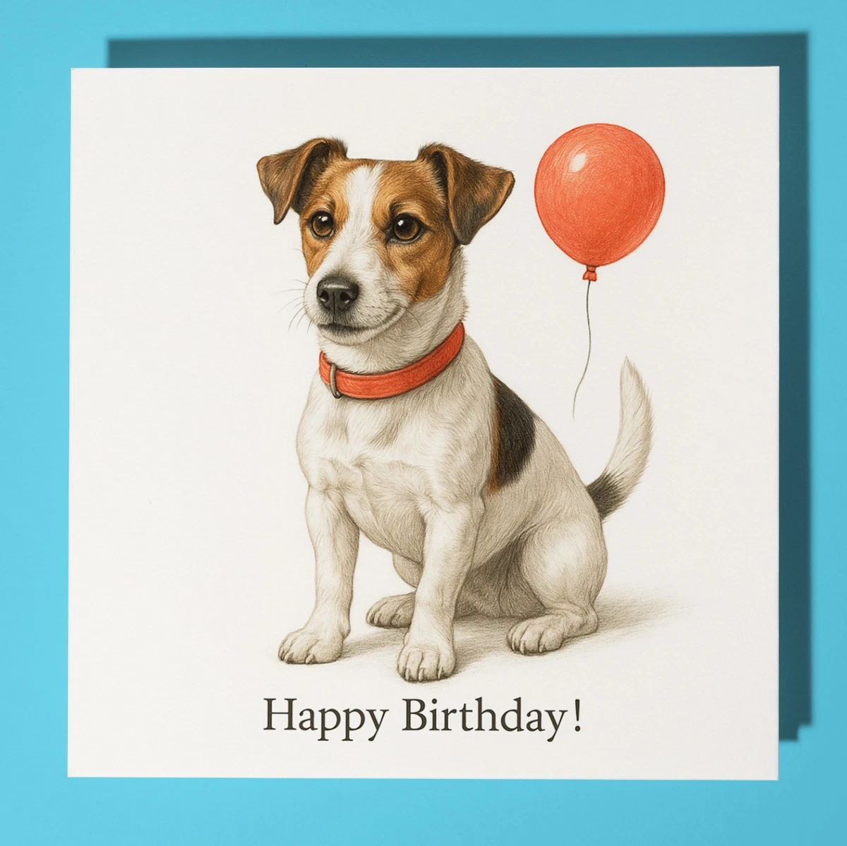 Wee Blue Coo Geburtstagskarte – Jack Russell Mit Hasenohren & Karotte, 17,5x12,5 Cm, Mit Umschlag