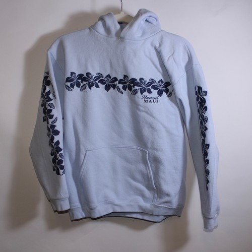 VETEMENTS Felpa con cappuccio Alstyle Apparel blu chiaro hawaiana con fiori taglia XL