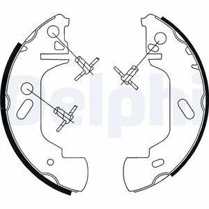 DELPHI 4x Bremsbacken Bremsbackensatz für Trommelbremse Hinten LS1701 - Bild 1 von 2