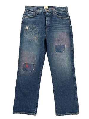 AO.LA Alice + Olivia Embroidered Amazing High Rise Slim Girlfriend Jeans Size 31 - Image 1 of 4