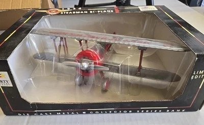 Liberty Spec Cast Case Stearman Bi-Plane Bank 1/34 diecast airplane replica NIB - Image 1 of 4