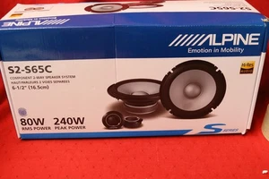 Alpine S2-S65C S-Series 6.5" 2-Way 240 Watt Component Car Speakers *READ* NEW N2 - Picture 1 of 16