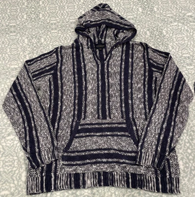 Suéter con Capucha Baja Lucky Brand Para Hombre Talla Grande Mezcla de Algodón a Rayas Nuevo con Etiquetas Foto 1 de 4