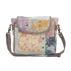 Myra Sacs Pochettes à Bandoulière en Toile Florale avec Fermeture Éclair, Rabat et Sangle - Fior... - Photo 1 sur 7