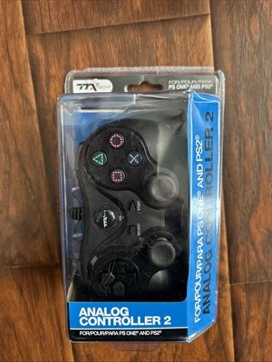 TTX Tech Analog Controller 2 For Playstation PS One & PS2 Black Sealed Box - Image 1 of 2