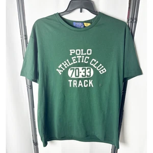 Polo Ralph Lauren Uomo Vestibilità Classica Maglia Grafica T-Shirt Verde Taglia Large - Foto 1 di 5