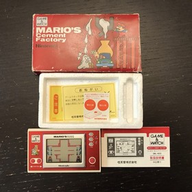 Nintendo Game And Watch Mario&rsquo;s Cement Factory Japanese Manual Rare Variant