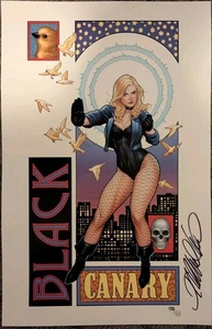 Póster firmado impresión artística de cómics de DC canario negro Frank Cho 2025 SDCC - Imagen 1 de 1