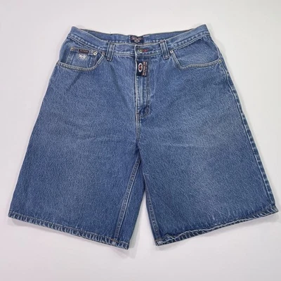 Pantalones Cortos de Denim Wu Wear Para Hombre 36 (M. 34) Wu Tang Jhorts 10” Entrepierna Años 90 Hip Hop De Colección Foto 1 de 4